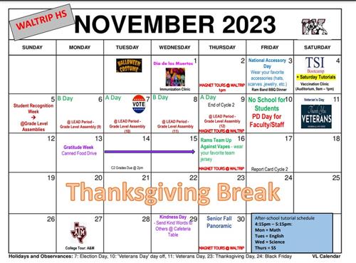 November Calendar